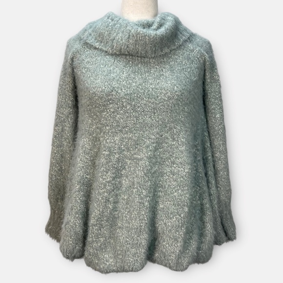 Free People Cowl Neck Sweater Womens XS Soft Girl Fuzzy Knit Cozy Oversized Boho - Picture 1 of 14